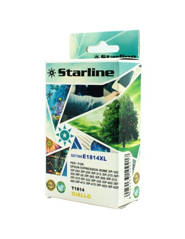 CARTUCCIA INK GIALLO PER PRINT C/EPSON T1814 JNEP18Y STARLINE INKJET COMPATIBILI