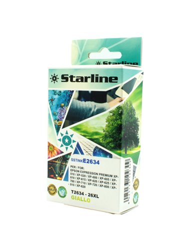 CARTUCCIA INK GIALLO PER PRINT C/EPSON T2634 JNEP26Y STARLINE INKJET COMPATIBILI