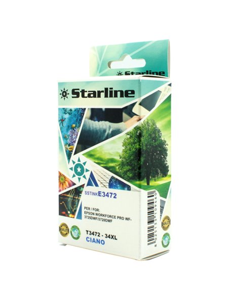 Cartuccia Ink ciano per Print C/Epson T3472 JNEP34C STARLINE INKJET COMPATIBILI