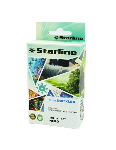 Cartuccia Ink compatbile Nero per Epson 407 45ml JNEP407B STARLINE INKJET COMPATIBILI