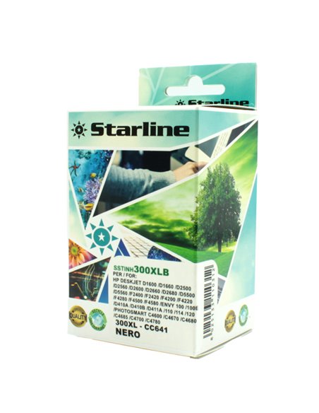 CARTUCCIA INK NERO PER PRINT C/HP 300XL JRHP300XLB STARLINE INKJET COMPATIBILI