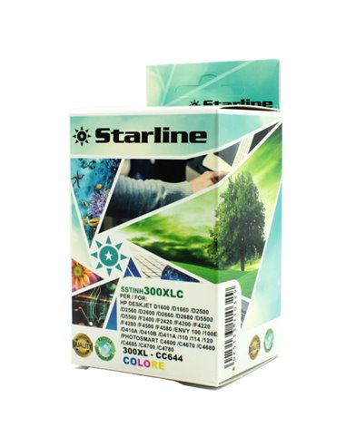 CARTUCCIA INK COLORI PER PRINT C/HP 300XL JRHP300XLC STARLINE INKJET COMPATIBILI