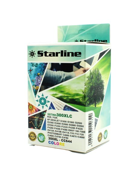 CARTUCCIA INK COLORI PER PRINT C/HP 300XL JRHP300XLC STARLINE INKJET COMPATIBILI