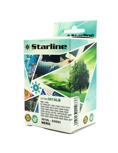 CARTUCCIA INK NERO PER PRINT C/HP N. 301XL JRHP301XLB STARLINE INKJET COMPATIBILI