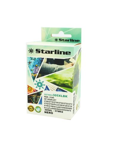 Cartuccia Ink Nera per print c/HP 305XL JRHP305XLB STARLINE INKJET COMPATIBILI
