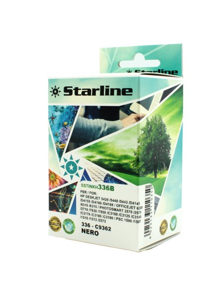 CARTUCCIA INK NERO PER PRINT C/HP 336 JRHP336 STARLINE INKJET COMPATIBILI
