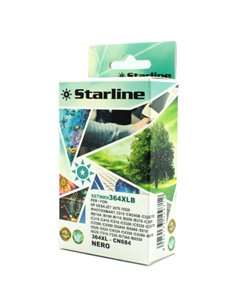 CARTUCCIA INK NERO RIGENERATA PER HP N. 364 E 364XL JNHP364B STARLINE INKJET COMPATIBILI