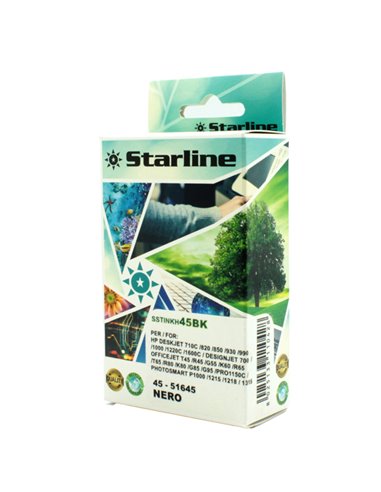 CARTUCCIA INK NERO PER PRINT C/HP 45BK 42ML JRHP45