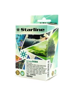 CARTUCCIA INK NERO PER PRINT C/HP 56 JRHP56 STARLINE INKJET COMPATIBILI