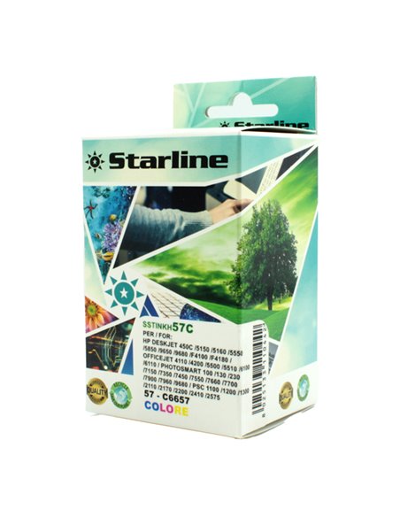 CARTUCCIA INK COLORE PER PRINT C/HP 57 JRHP57 STARLINE INKJET COMPATIBILI