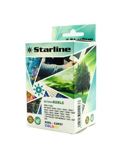 CARTUCCIA INK COLORE PER PRINT C/HP N. 62XL JRHP62XLC STARLINE INKJET COMPATIBILI