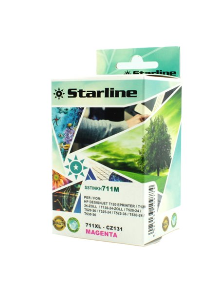 CARTUCCIA INK MAGENTA PER PRINT C/HP 711 JNHP711M STARLINE INKJET COMPATIBILI