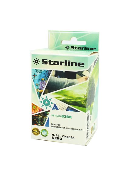 Starline Cartuccia ink per Hp N.82 Nero 69ML JRHP82B STARLINE INKJET COMPATIBILI