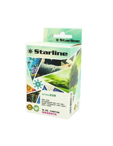 Starline Cartuccia ink per Hp N.82 Magenta 69ML JRHP82M