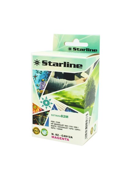 Starline Cartuccia ink per Hp N.82 Magenta 69ML JRHP82M
