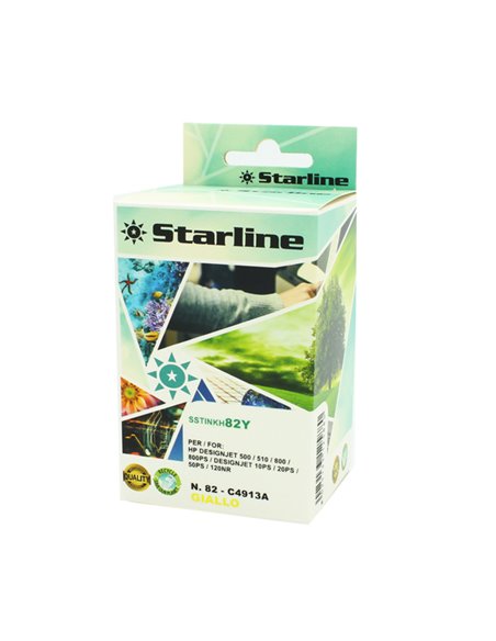Starline Cartuccia ink per Hp N.82 Giallo 69ML JRHP82Y.