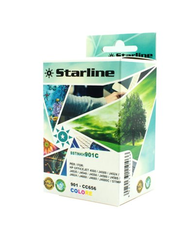 CARTUCCIA INK COLORI PER PRINT C/HP 901 JRHP901C STARLINE INKJET COMPATIBILI