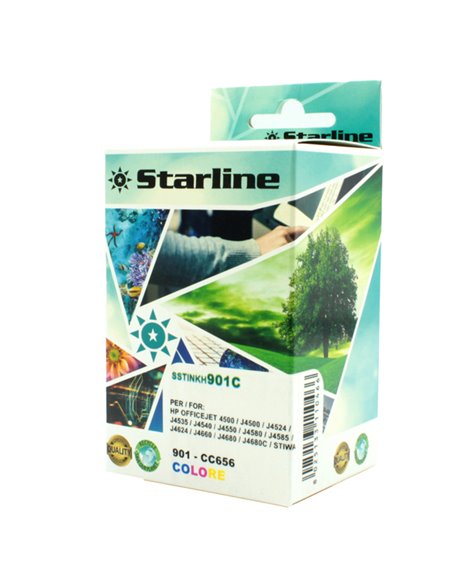 CARTUCCIA INK COLORI PER PRINT C/HP 901 JRHP901C STARLINE INKJET COMPATIBILI
