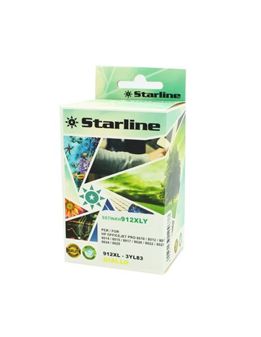 Cartuccia Ink Starline Giallo HP 912 XL JRHP912Y STARLINE INKJET COMPATIBILI
