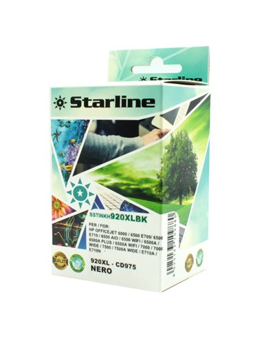 CARTUCCIA INK NERO PER PRINT C/HP N. 920 E 920XL CON CHIP JNHP920B STARLINE INKJET COMPATIBILI