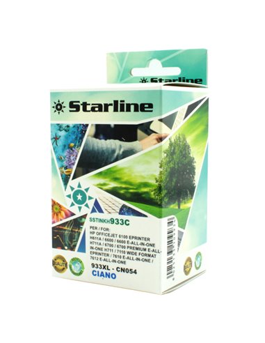 CARTUCCIA INK CIANO PER PRINT C/HP 933C CON CHIP JNHP933C STARLINE INKJET COMPATIBILI