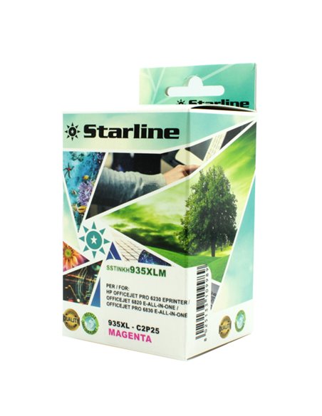 CARTUCCIA INK MAGENTA PER PRINT C/HP 935 XLM CON CHIP JNHP935M STARLINE INKJET COMPATIBILI