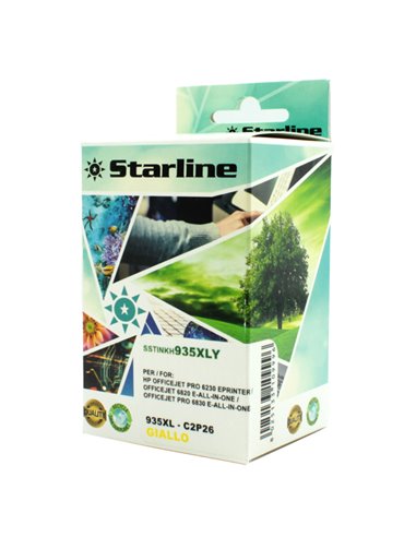 CARTUCCIA INK GIALLO PER PRINT C/HP 935 XLXLY CON CHIP JNHP935Y STARLINE INKJET COMPATIBILI