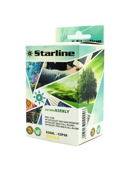 CARTUCCIA INK GIALLO PER PRINT C/HP 935 XLXLY CON CHIP JNHP935Y STARLINE INKJET COMPATIBILI