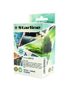 CARTUCCIA INK CIANO PER PRINT C/HP 951XLC CON CHIP JNHP951C STARLINE INKJET COMPATIBILI