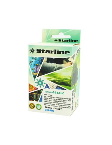 Cartuccia Ink Starline Ciano HP 963 XL JRHP963C STARLINE INKJET COMPATIBILI