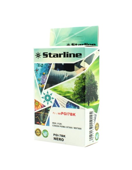 CARTUCCIA INK NERO PER PRINT C/CANON PIXMA MX7600 PGI-7BK JNCA7B STARLINE INKJET COMPATIBILI