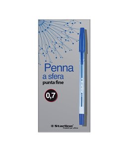 SCATOLA 50 PENNA SFERA BLU P. FINE 0.7MM STARLINE STL1107.