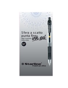 PENNA SFERA SCATTO INK GEL NERO 0.7MM Fine STARLINE STL1208.