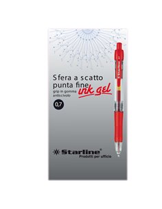 PENNA SFERA SCATTO INK GEL ROSSO 0.7MM Fine STARLINE STL1210.