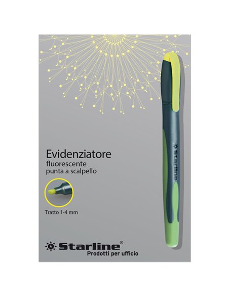 EVIDENZIATORE STARLINE GIALLO P.SCALPELLO 1-4MM STL1638.