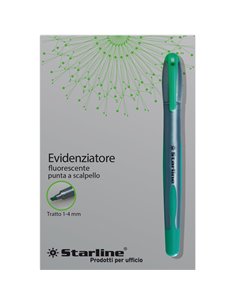 EVIDENZIATORE STARLINE VERDE P.SCALPELLO 1-4MM STL1639.