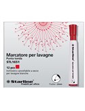 Marcatore per lavagne punta tonda 2mm rosso Starline STL1651.