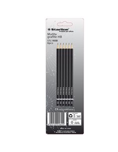 BLISTER 6 MATITE GRAFITE HB STARLINE STL1900B.