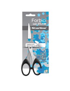 Forbici 16cm lama in acciaio impugnatura nera Starline 4370