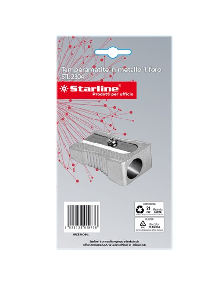 BLISTER 1 TEMPERAMATITE 1 FORO IN METALLO STARLINE STL2304.