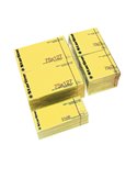 BLOCCHETTO BIGLIETTI ADESIVI GIALLO 75X125mm 100fg 70gr Starline Q900053/12
