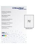 Etichetta adesiva bianca 100fg A4 35x23,5mm (72et/fg) STARLINE X210ODC526