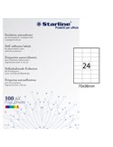 Etichetta adesiva bianca 100fg A4 70x36mm (24et/fg) STARLINE X210ODC500