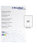 Etichetta adesiva bianca 100fg A4 70x37mm (24et/fg) STARLINE X210ODC510