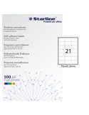 Etichetta adesiva bianca 100fg A4 70x42,3mm (21et/fg) STARLINE X210ODC521