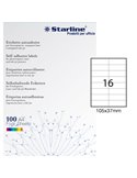 Etichetta adesiva bianca 100fg A4 105x37mm (16et/fg) STARLINE X210ODC511