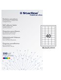 Etichetta adesiva bianca 100fg A4 48,5x25,4mm (40et/fg) STARLINE X210ODC553