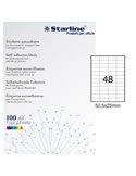 Etichetta adesiva bianca 100fg A4 52,5x25mm (48et/fg) STARLINE X210ODC556