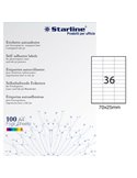 Etichetta adesiva bianca 100fg A4 70x25mm (36et/fg) STARLINE X210ODC506