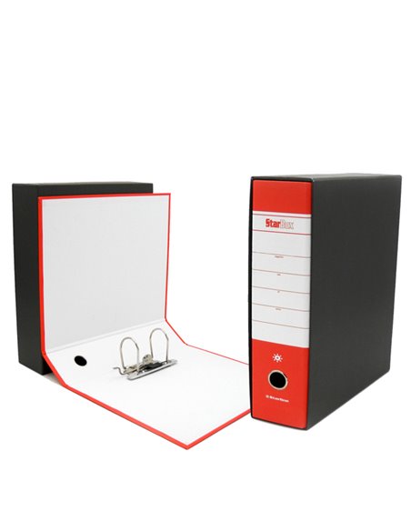 Registratore STARBOX f.to commerciale dorso 8cm rosso STARLINE 0201935.RO STARLINE REGISTRATORI A LEVA